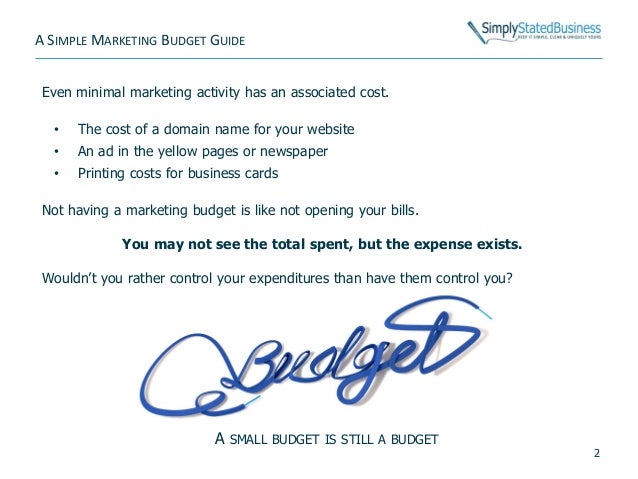 a simple marketing budget guide for simple budgets