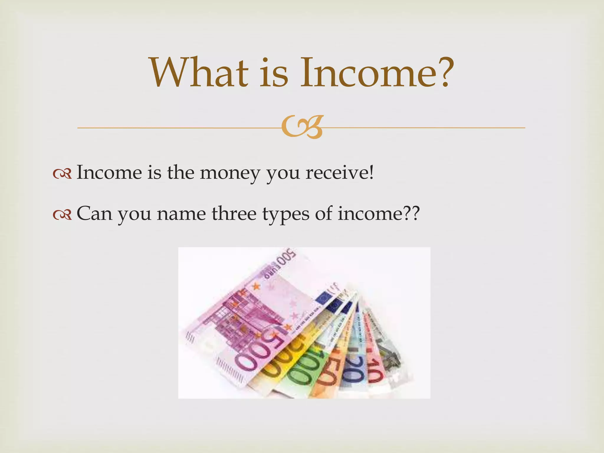 Budgets & household income | PPTX