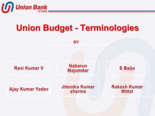 Union Budget - Terminologies 