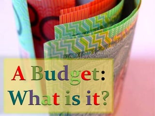 A Budget: What is it? 