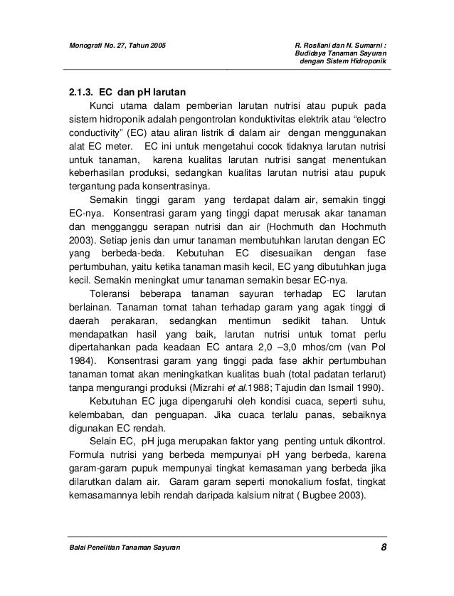iBudidayai isayurani dengan sistem ihidroponiki