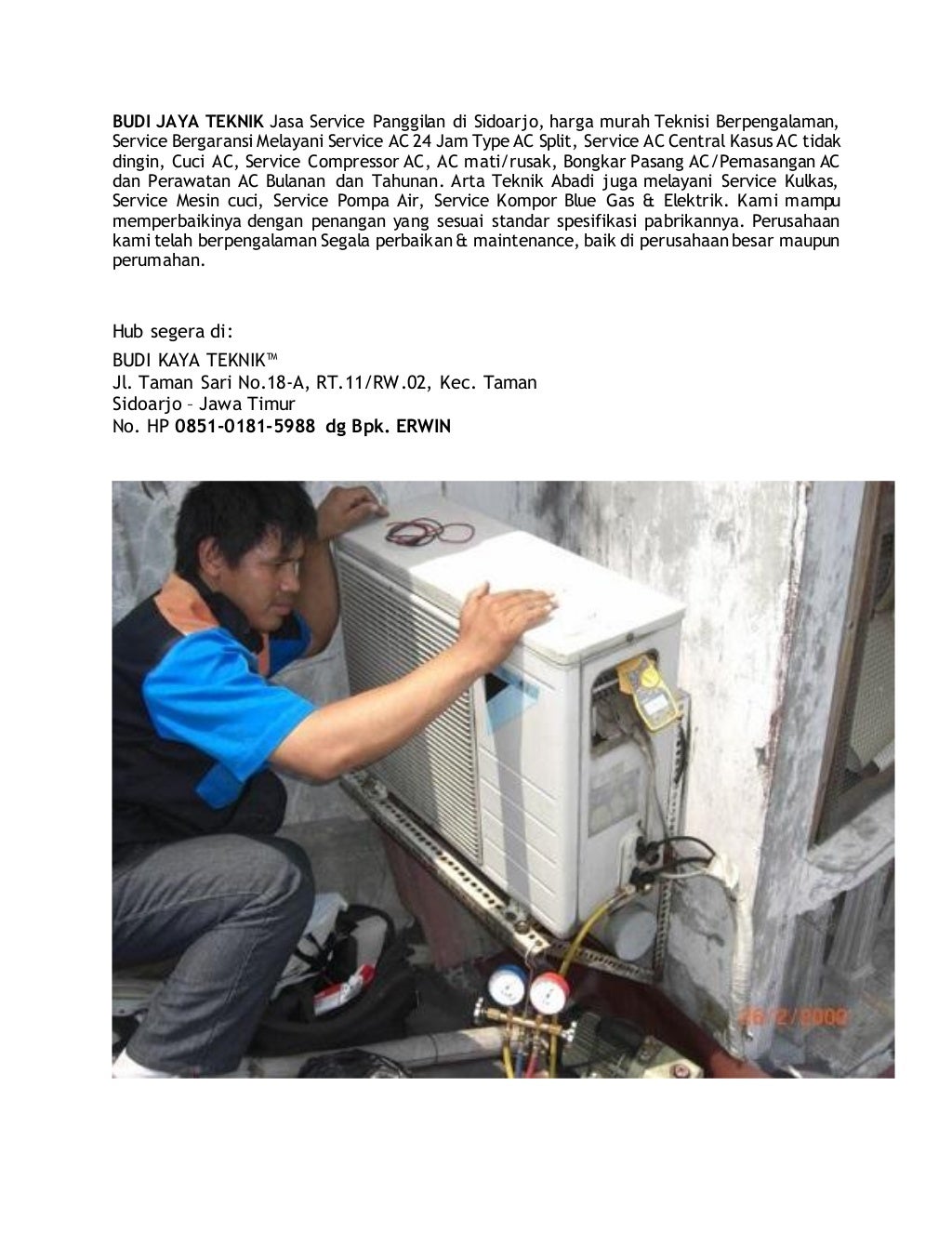 Service AC di Surabaya Timur CALL 085101815988 (T'SEL)