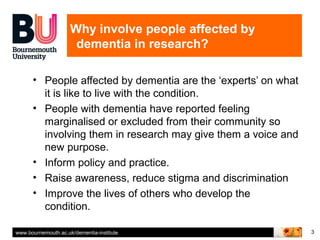 Bournemouth University and the Dementia Institute (BUDI) | PPT