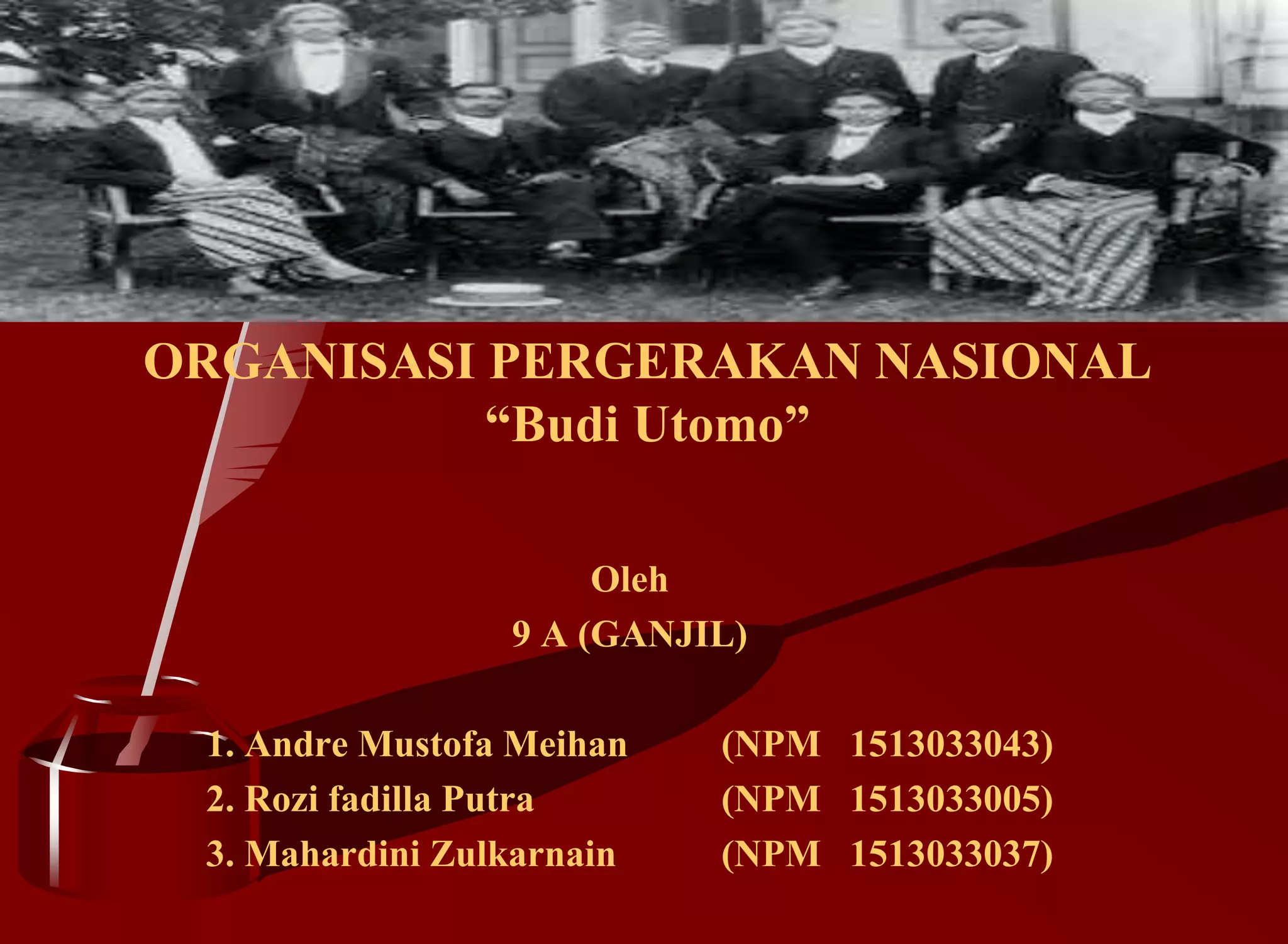 "Budi Utomo" Organisasi Pergerakan Nasional (Sejarah Pergerakan ...