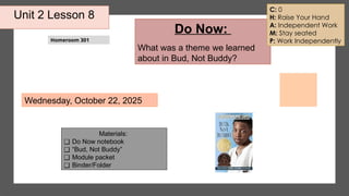 Module 8 Bud Bud, Not Buddy by Christopher Paul Curtis.pptx