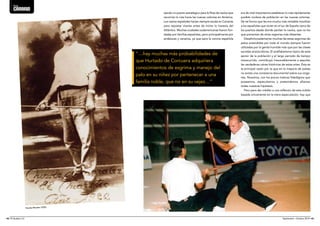 siendo un puerto estratégico para la flota de navíos que 
recorrían la ruta hacia las nuevas colonias en América. 
Los navíos españoles hacían siempre escala en Canarias 
para repostar víveres antes de iniciar la travesía del 
Atlántico. Muchas ciudades sudamericanas fueron fun-dadas 
por familias españolas, pero principalmente por 
andaluces y canarios, ya que para la corona española 
era de vital importancia establecer lo más rápidamente 
posible núcleos de población en las nuevas colonias. 
De tal forma que les era mucho más rentable movilizar 
a los españoles que vivían en el sur de España cerca de 
los puertos desde donde partían lo navíos, que no los 
que provenían de otras regiones más distantes. 
Desafortunadamente muchas de estas esgrimas de 
palos extendidas por todo el mundo siempre fueron 
utilizadas por la gente humilde más que por las clases 
sociales aristocráticas. El analfabetismo típico de este 
sector de la población y el largo periodo de tiempo 
transcurrido, contribuyó inexorablemente a sepultar 
las verdaderas raíces históricas de estas artes. Ésta es 
la principal razón por la que en la mayoría de países 
no exista una constancia documental sobre sus oríge-nes. 
Nosotros, con los pocos matices fidedignos que 
poseemos, especulamos y pretendemos afianzar 
todas nuestras hipótesis. 
Pero para dar crédito a una reflexión de esta índole 
basada únicamente en la mera especulación, hay que 
“…hay muchas más probabilidades de 
que Hurtado de Corcuera adquiriera 
conocimientos de esgrima y manejo del 
palo en su niñez por pertenecer a una 
familia noble, que no en su vejez…” 
Palo 
canario 
Nicolás Morales (1920). 
42 l El Budoka 2.0 Septiembre - Octubre 2014 l 43 
 