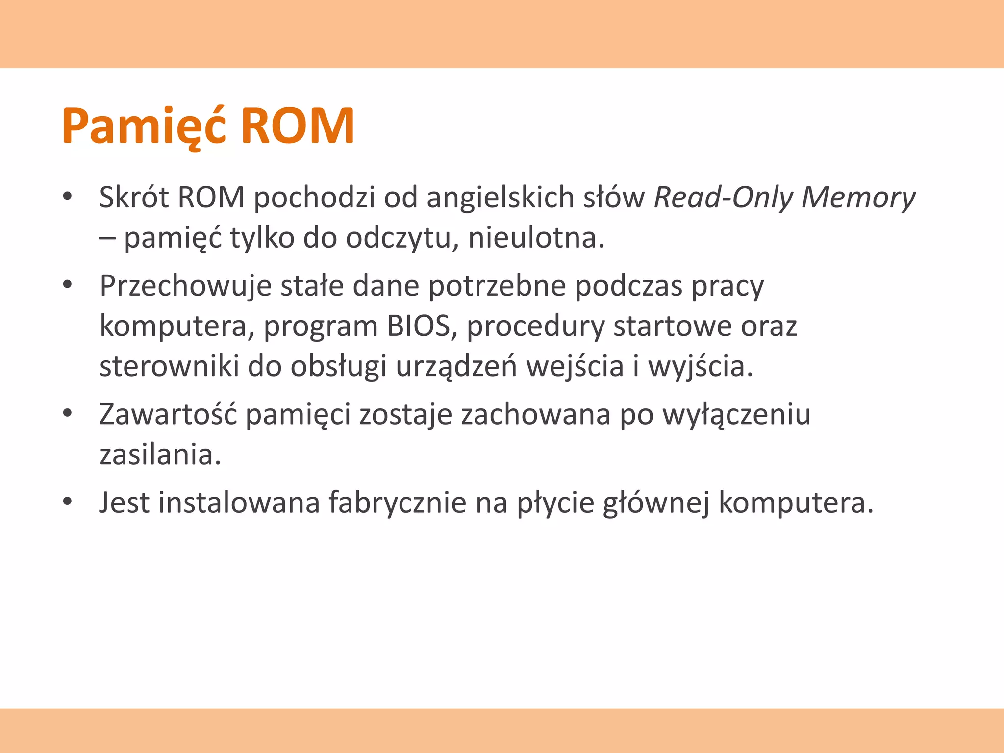 Pamięć Nieulotna Elektrycznie Kasowana I Programowana Określana Jest Skrótem