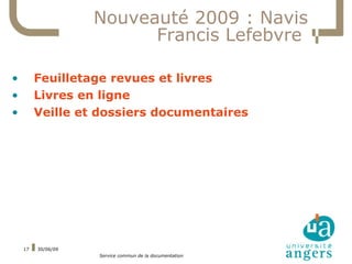 Nouveauté 2009 : Navis
                         Nouveauté 2009 :
                          Francis Lefebvre
              ...