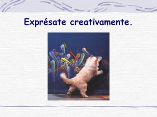 Exprésate creativamente. 