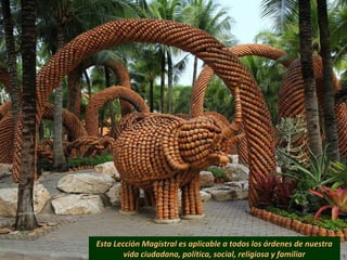 Esta Lección Magistral es aplicable a todos los órdenes de nuestraEsta Lección Magistral es aplicable a todos los órdenes de nuestra
vida ciudadana, política, social, religiosa y familiarvida ciudadana, política, social, religiosa y familiar
 