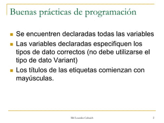 Buenas Practicas De Programacion Vb 6