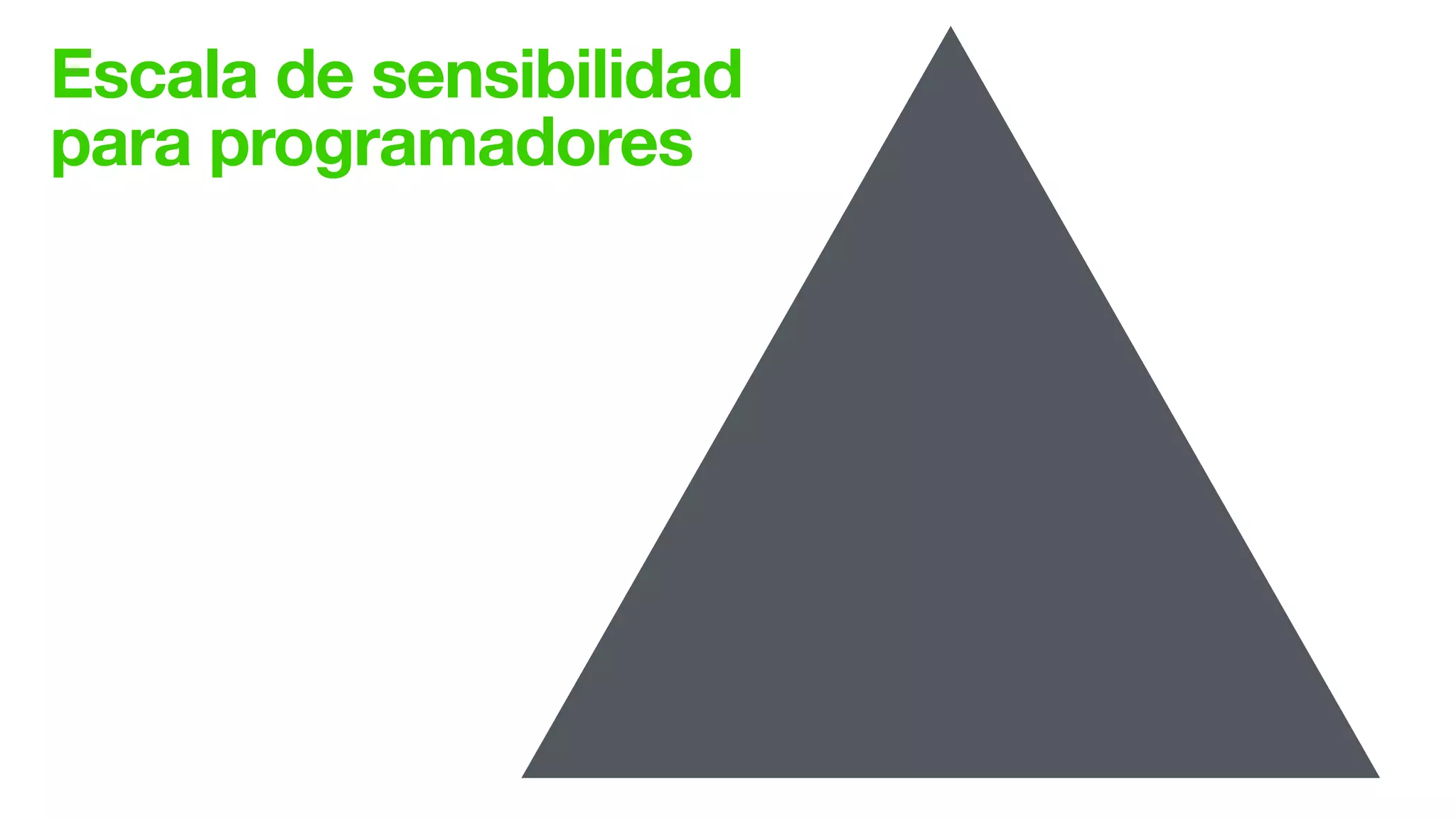 Escala de sensibilidad
para programadores
 