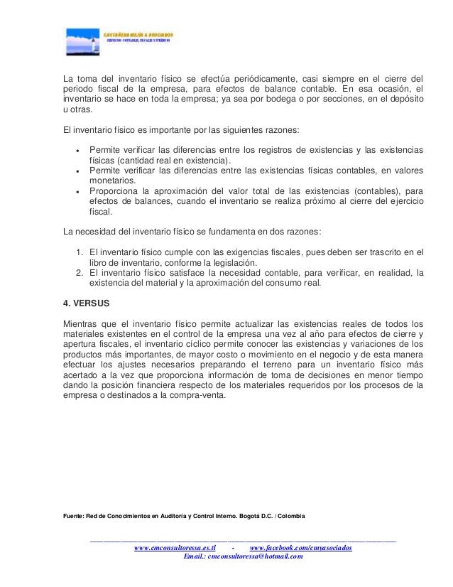 Buenas prácticas en la toma física de inventarios Buenas prácticas en la toma física de inventarios