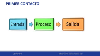 CEPS-UNI https://www.ceps.uni.edu.pe/
PRIMER CONTACTO
 