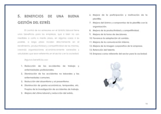 Buenas practicas de estrés en el área laboral | PDF