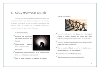 Buenas practicas de estrés en el área laboral | PDF