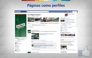 Páginas como perfiles
 