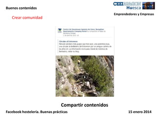 Buenos contenidos
Emprendedores y Empresas

Crear comunidad

Compartir contenidos
Facebook hostelería. Buenas prácticas

15 enero 2014

 