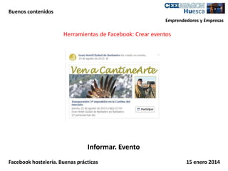 Buenos contenidos
Emprendedores y Empresas

Herramientas de Facebook: Crear eventos

Informar. Evento
Facebook hostelería. Buenas prácticas

15 enero 2014

 