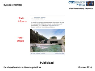 Buenos contenidos
Emprendedores y Empresas

Texto
informa

Foto
atrapa

Publicidad
Facebook hostelería. Buenas prácticas

15 enero 2014

 