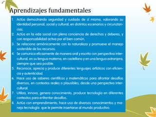 Aprendizajes fundamentales
 