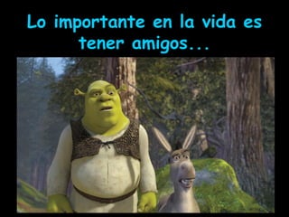 Lo importante en la vida es tener amigos... 