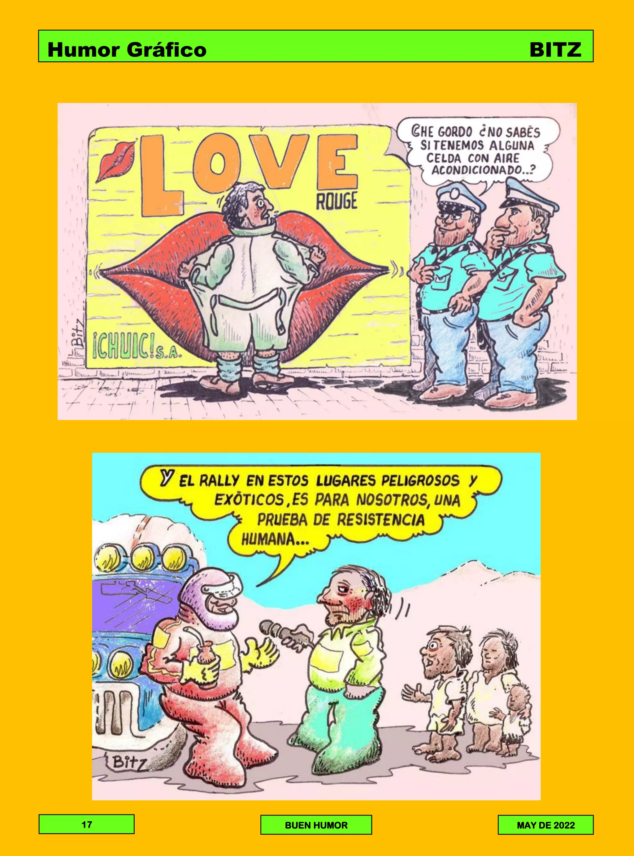 Humor Gráfico BITZ
BITZ COBRA
LAMPARITA
17 BUEN HUMOR MAY DE 2022
 