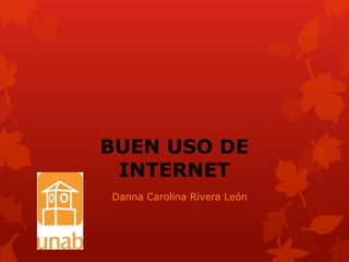 BUEN USO DE 
INTERNET 
Danna Carolina Rivera León 
 