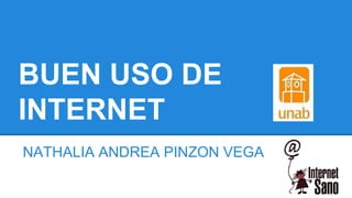 BUEN USO DE 
INTERNET 
NATHALIA ANDREA PINZON VEGA 
 