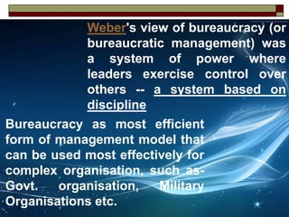 Buerocratic model