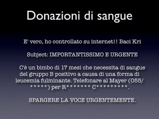 Bufale e Leggende Metropolitane