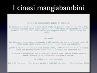 Bufale e Leggende Metropolitane