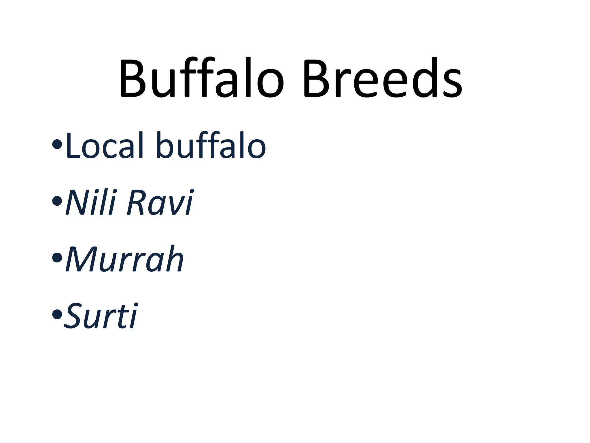 Buffalo breeds | PPT