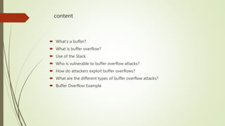 Buffer overflow | PPT