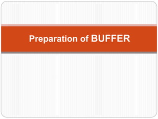 Preparation of BUFFER
 