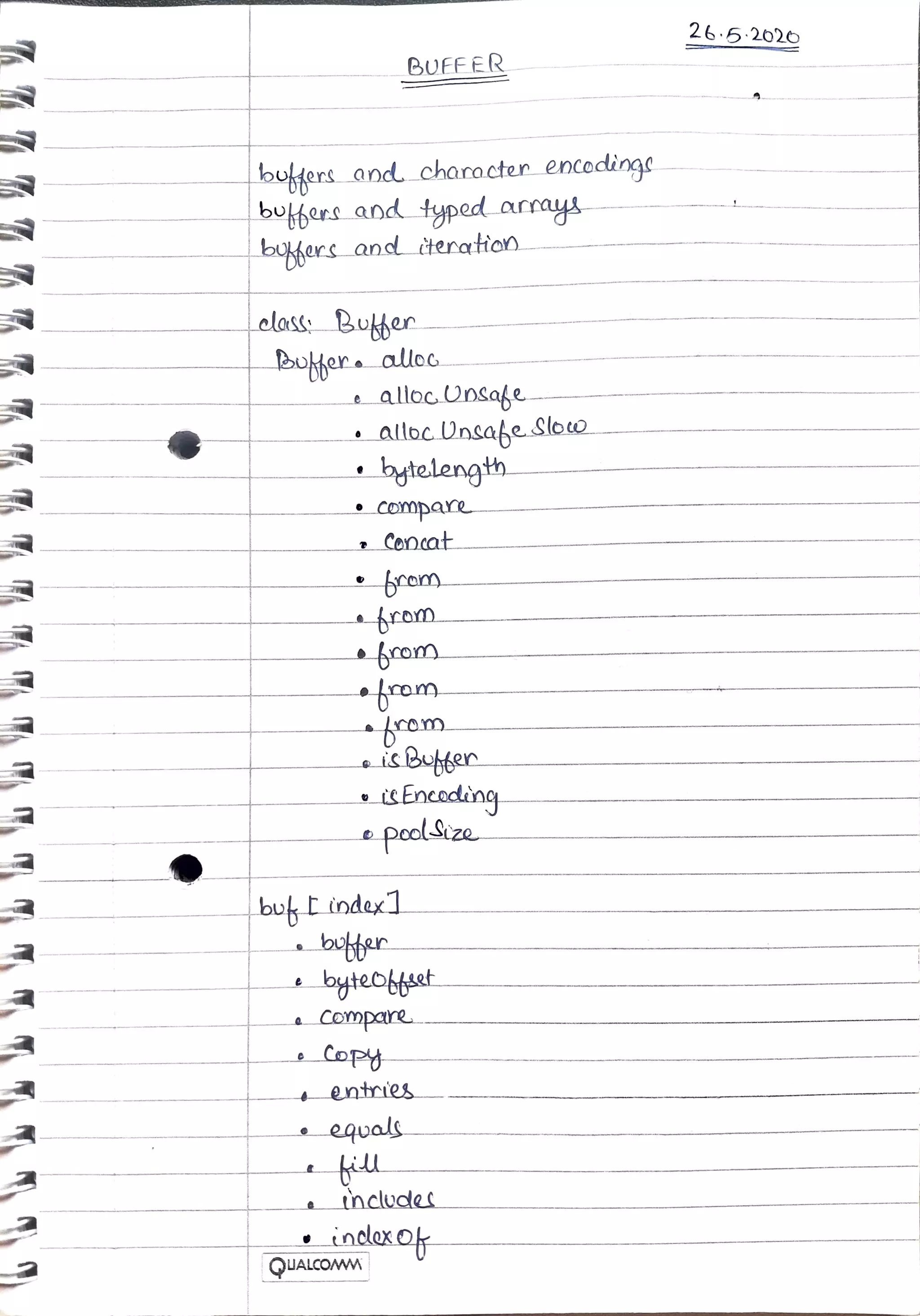 Buffer - Node.js : Notes | PDF