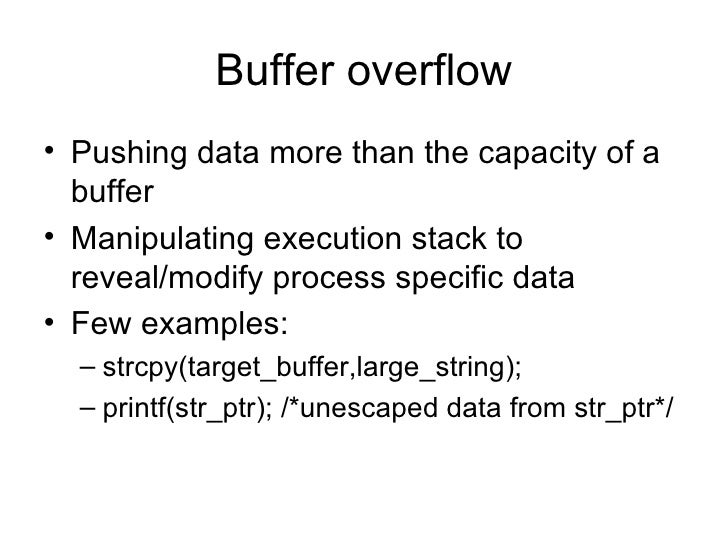 Buffer Overflow