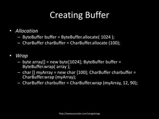 Java NIO Buffer basics | PPT