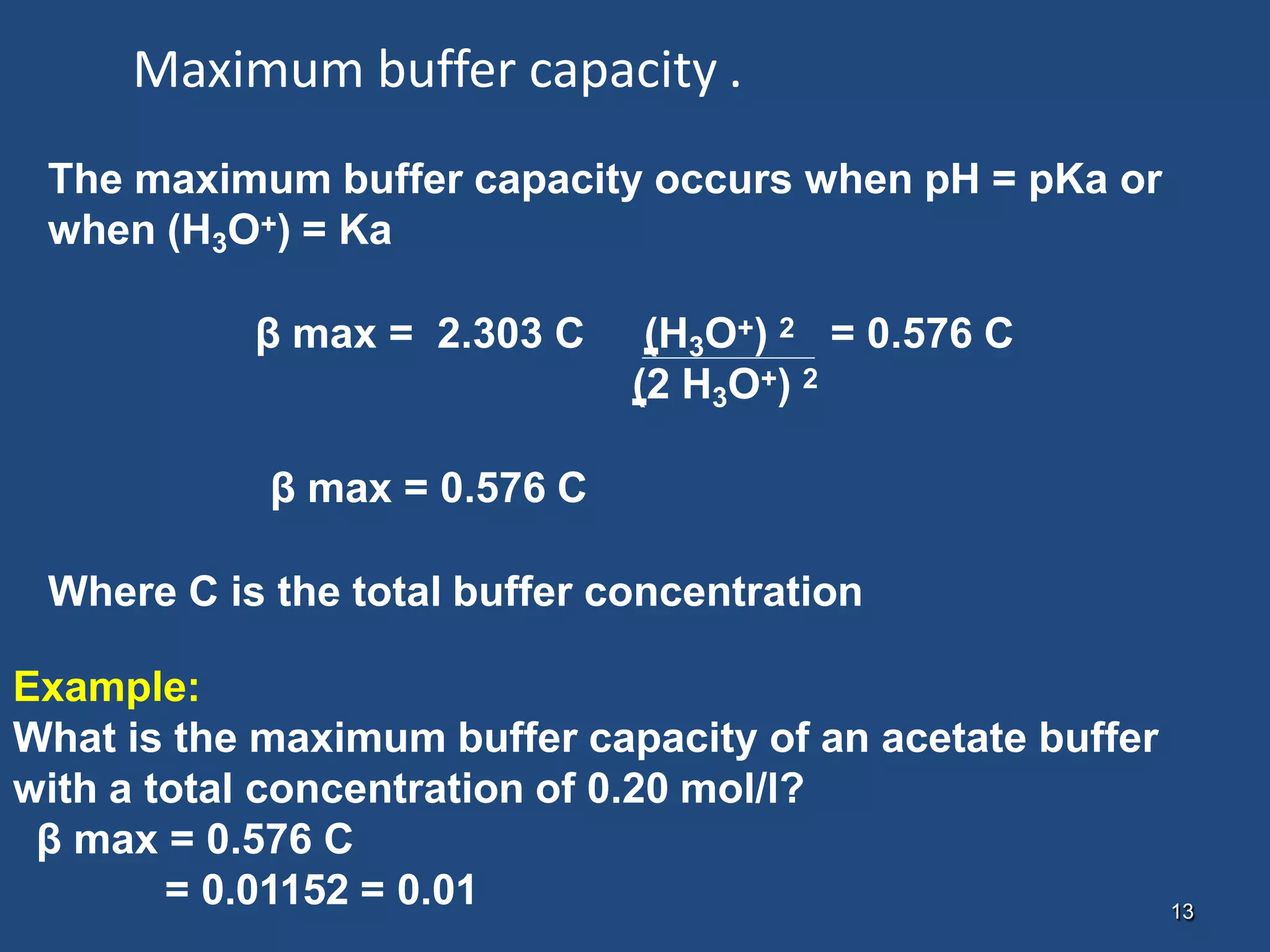 Buffer capacity | PPTX