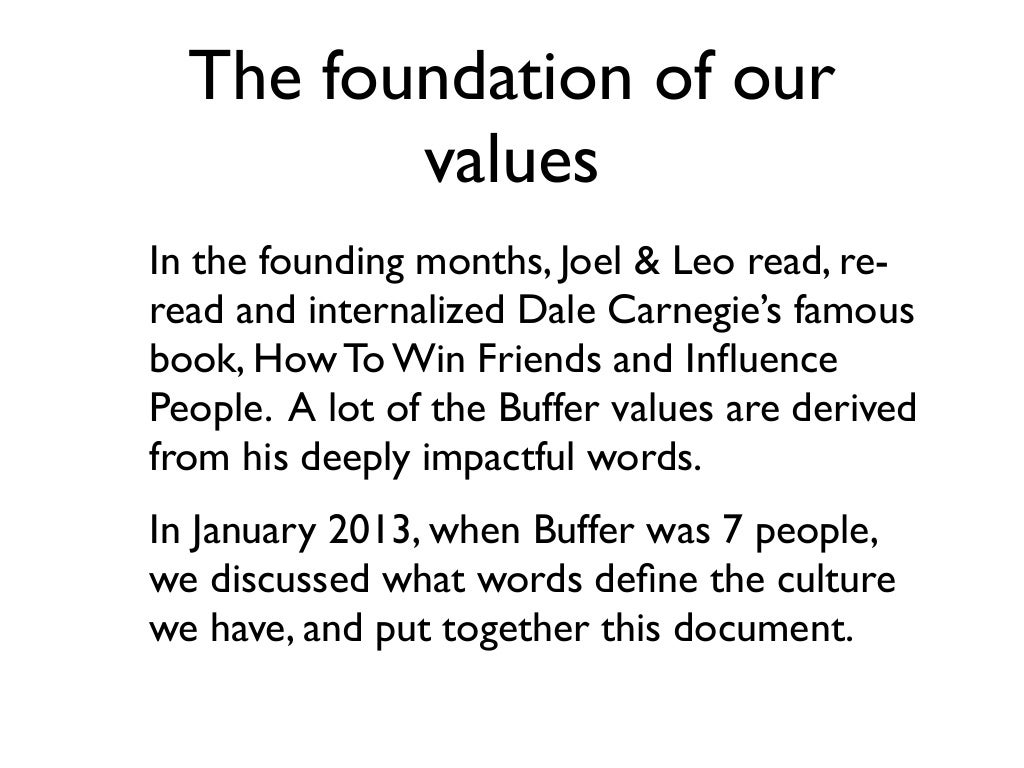 The foundation of our values