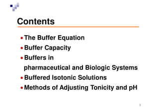 Buffered isotonic solutions