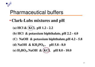 Buffered isotonic solutions