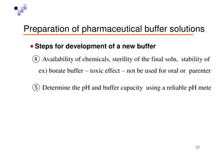 Buffered isotonic solutions