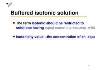 Buffered isotonic solutions