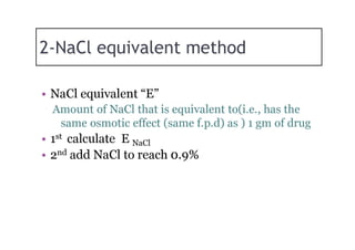 Buffered isotonic solutions
