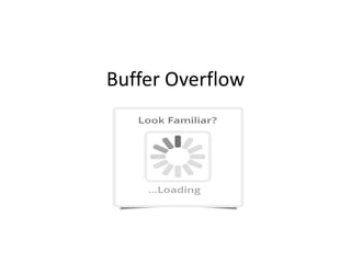 Buffer Overflow
 