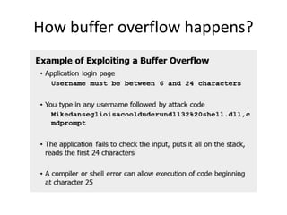 Buffer overflow | PPTX