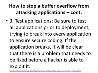 Buffer overflow | PPTX