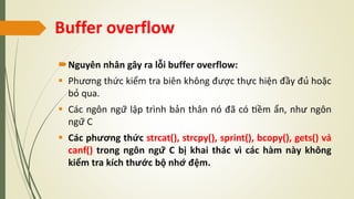 Buffer overflow | PPTX