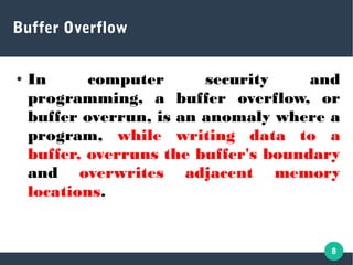Simple Buffer overflow | PPT